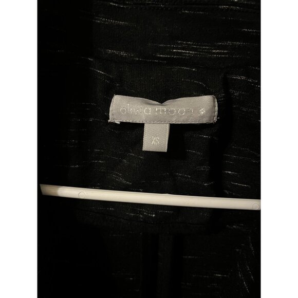 Olivia Moon Black Textured Knit Blazer XS Womens Single Button - Picture 3 of 4